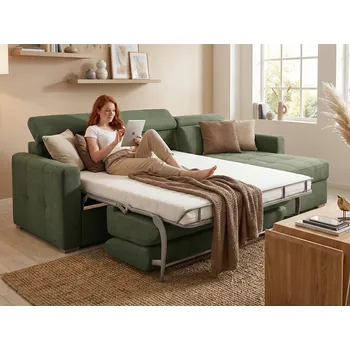 Sedací souprava Rohová rozkládací sedací souprava pro každodenní spaní NARDO 2 Pravý roh - plocha spaní 120x190 cm