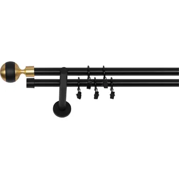 Dekodum Dvouřadá Garnýž Mix 19 mm černá matná 140 cm