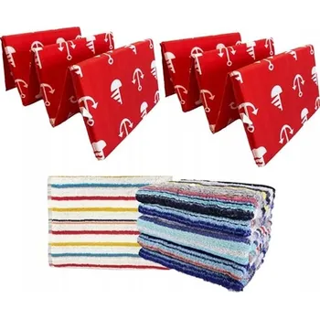 Zahradní lehátko Sada plážových lehátko červená kotva 2 ks + osuška