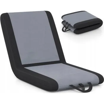 Nábytek Podlahové křeslo HV10537GR s nastavitelným opěradlem, černo/šedá - A COSTWAY