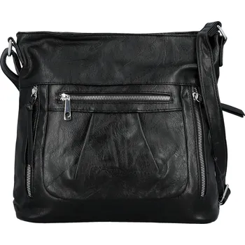 Kabelka Stylová dámská koženková crossbody kabelka Minja, černá