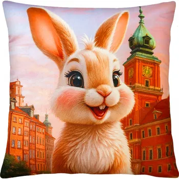 Polštář Dekorační polštář s motivem - ZAJÍČEK I. 40x40 cm Mybesthome Varianta: Povlak na polštář, 40x40 cm