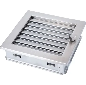 Větrací mřížka Krbová mřížka 16x32 cm, PREMIUM TREND broušená nerez s žaluzií