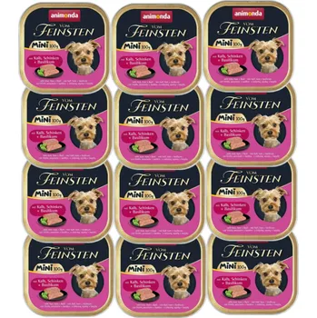 Krmivo pro psa ANIMONDA Vom Feinsten mini adult telecí maso/šunka/bazalka 12x100g