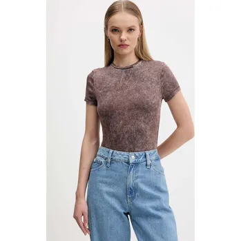 Tričko Tommy Jeans DW0DW21531 hnědá 89X, vel. XL