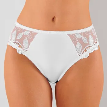 Dámská móda Sada 2 klasických kalhotek Rima zn. Confidence Lingerie® z mikrovlákna a vyšívaného tylu bílá 42/44