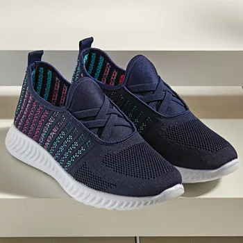 Dámské tenisky Pružné boty sneakers tmavě modrá 41