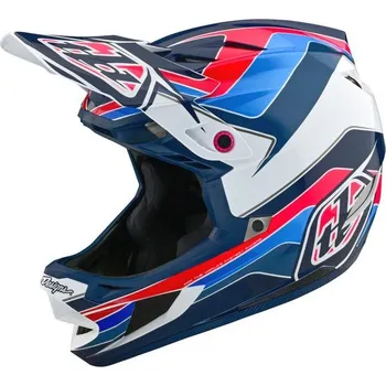 Cyklistická přilba Troy Lee Designs Integrální helma Troy Lee Designs D4 POLYACRALITE MIPS BLOCK BLUE / WHITE 2024 - S (55-56cm)