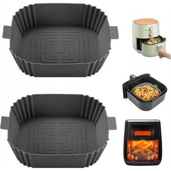 Vrták WKŁAD SILIKONOWY DO FRYTKOWNICY AIRFRYER FORMA NA PEČENÍ 2ks 16X16cm