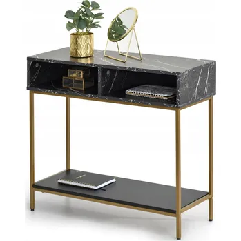 Konferenční stolek Konzolový Stolek Mebel-Partner černá matná 80 x 75 x 30 cm