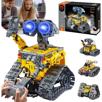 Robot STAVEBNICE 4V1 NA DÁLKOVÉ OVLÁDÁNÍ RC SADA ROBOTŮ A PILOTNÍCH STROJŮ