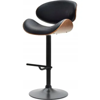 Barová židle MODERNÍ NASTAVITELNÁ BAROVÁ ŽIDLE Č. 42 OŘECH ČERNÁ ANTIQUE