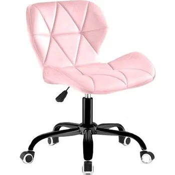 JAKS Kancelářská židle růžová velur Noto