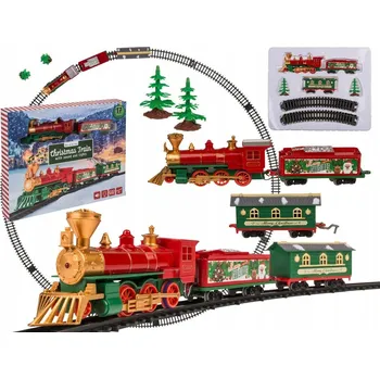 Vláček a vláčkodráha Vánoční vláček se světlem a zvukem Kolejnice Hračka