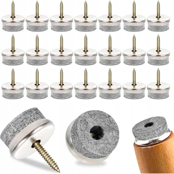 Podložka pod nábytek PLSTĚNÉ PODLOŽKY 28 mm ŠROUBOVACÍ S VRUTEM PLST POD NÁBYTEK KŘESLA 48KS