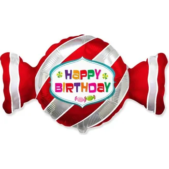 Balónek Fóliový balónek Cukroví k narozeninám červený 60 cm
