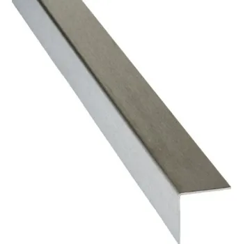 Stavební profil Ochranný roh 15x15 mm 2,5 m nerez kartáčovaná (Ochranný profil na roh zdi)