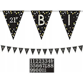 Banner vlajky Happy Birthday 3,96 m Narozeniny