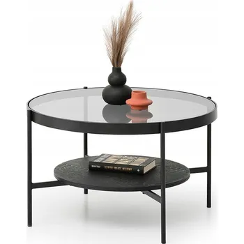 Konferenční stolek Konferenční stolek Mebel-Partner kulatý 70 x 70 x 43 cm černý