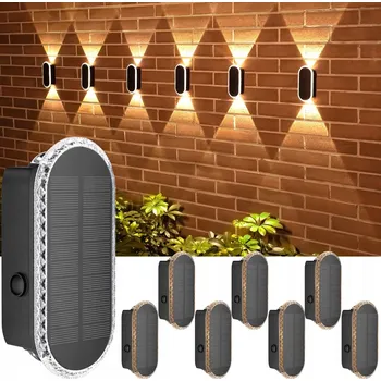 Venkovní osvětlení 8x Solární nástěnné svítidlo 3 režimy svícení IP65 ELLASAY