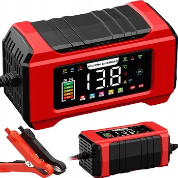 Nabíječka autobaterie Výkonná Inteligentní Nabíječka Autobaterií 24V 12V 15A