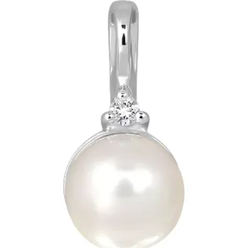 Šperk Iosana S Pearl and White Topaz - stříbrný přívěsek s perlou a bílým topazem