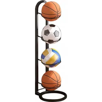 Úložný box KOVOVÝ STOJAN / DRŽÁK NA 4 MÍČE - POLICE, ORGANIZÉR, VERTIKÁLNÍ SKLADOVÁNÍ