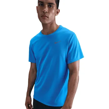 Pánské oblečení Pánské běžecké triko s krátkým rukávem NIKE-M NK DF UV MILER SS BLUE HERO/REFLECTIVE SILV Modrá XL