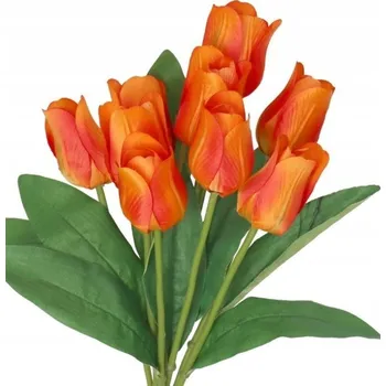 umělá květina TULIPÁNY KYTICE TULIPÁNŮ UMĚLÉ KVĚTY GUMOVÉ 43CM 9GAL