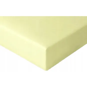 Prostěradlo Prostěradlo s gumou JERSEY 90x200 KRÉMOVÉ, 100% Bavlna, Matrace 25 cm