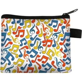 Malá peněženka se zipem - barevné noty