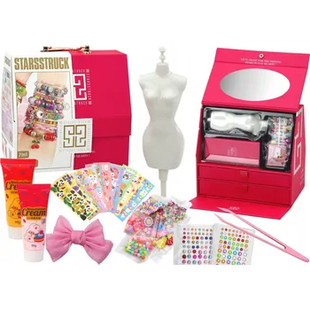 kreativní sada Kreativní kosmetická sada v kufříku pro líčení a tvorbu účesů + příslušenství