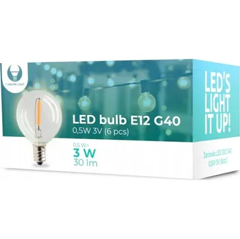 Žárovka LED žárovka E12 G40 0,5W 3V 30lm Forever Light 6 kusů