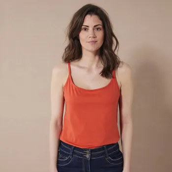 Dámské tričko Top s úzkými ramínky, z bio bavlny oranžová 34/36