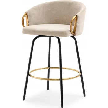 Barová židle Barová Židle Mebel-Partner krémově černý 87 cm, tkanina