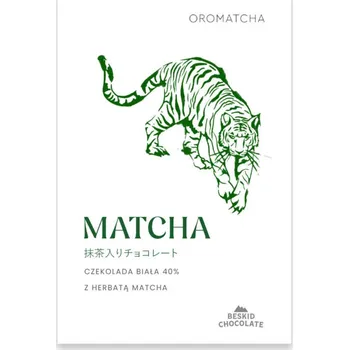 Čokoláda BESKID CHOCOLATE Bílá čokoláda 40 % s ceremoniálním čajem MATCHA