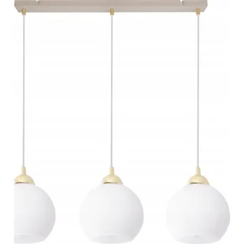 ZÁVĚSNÁ LAMPA STROPNÍ LUSTR BÉŽOVÁ ZLATÁ BÍLÉ KOULE DO KUCHYNĚ JÍDELNY