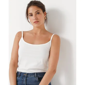 Top s úzkými ramínky, z bio bavlny režná 38/40