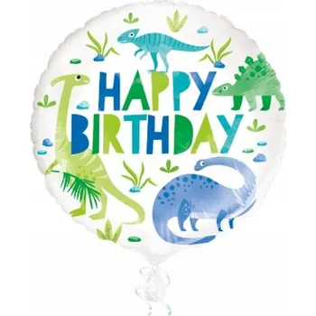 Balónek Fóliový balónek Všechno nejlepší k narozeninám - Dinosauři