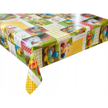 ubrus Cerata na Metráž Ubrus Ceratový Žlutý Velikonoce Vajíčka 180x140 cm