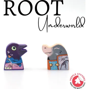 Příslušenství k deskovým hrám MeepleStickers Samolepky pro Root: Rozšíření Podzemní říše