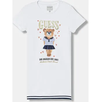 Dámské šaty Dětské bavlněné šaty Guess K6RK11.KAD74.PPY2 bílá 00X, vel. 88-96