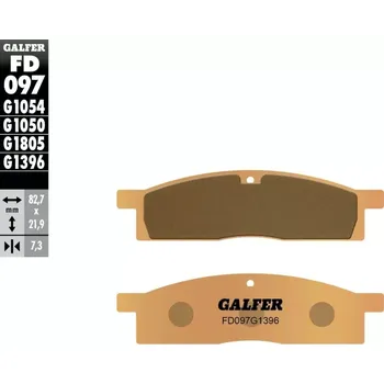 Brzda pro motocykl Přední motocyklové brzdové desky GALFER BRAKE PAD SINTERED pro YAMAHA YZ 65 rok 2018-2023 (sinterovaná směs brzdového obložení )