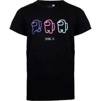 Dívčí tričko TRIČKO AMONG US (černé) Velikost: 158-164