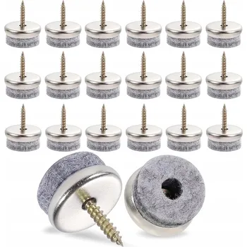 Podložka pod nábytek PLSTĚNÉ PODLOŽKY 28 mm ŠROUBOVACÍ S VRUTEM PLST POD NÁBYTEK KŘESLA 48KS