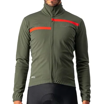 Cyklistická bunda bunda Castelli Transition 2 Jacket Military Green L