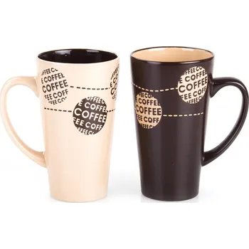 Stolování hrnek 450ml COFFEE mix barev keramický