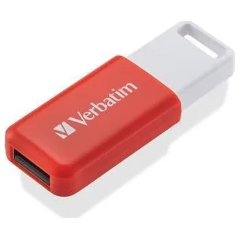 USB flash disk Verbatim Flash disk Databar, 16GB, USB 2.0, červená, VERBATIM 49453 250220