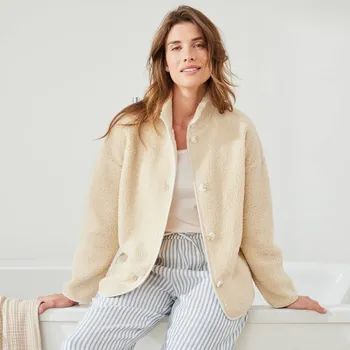 Dámský kabát Buklé kabátek béžová 38/40