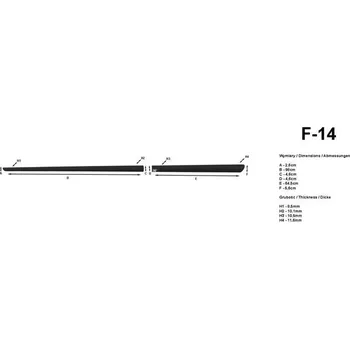 Lišta karosérie Lišty dveří Kia Rio, 2005 - 2009, F14